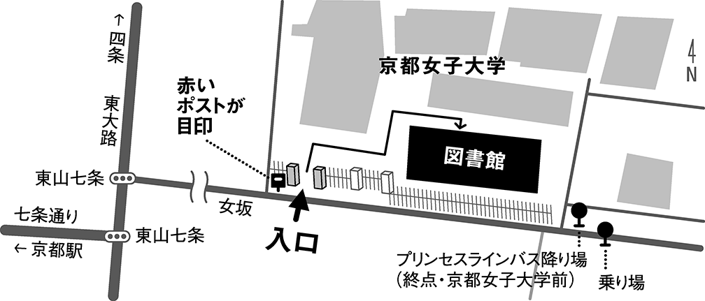 京都女子大学地図